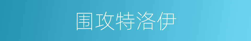 围攻特洛伊的同义词
