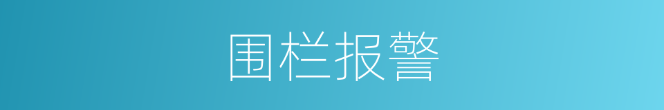 围栏报警的同义词