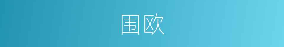 围欧的同义词