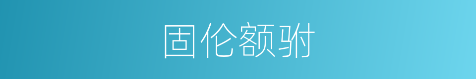 固伦额驸的同义词