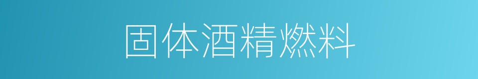 固体酒精燃料的同义词
