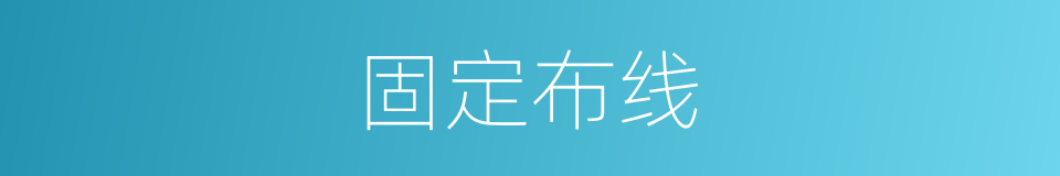 固定布线的同义词