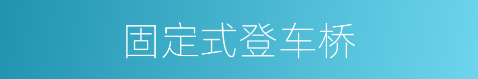 固定式登车桥的同义词