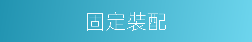 固定裝配的同義詞
