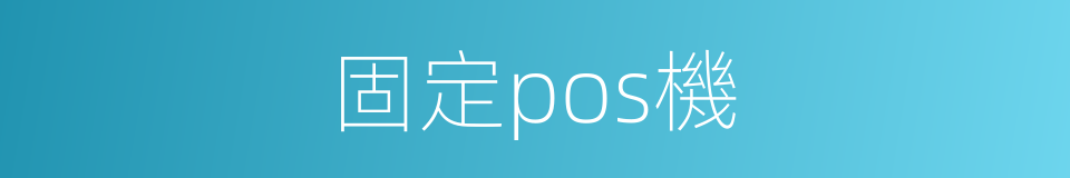 固定pos機的同義詞