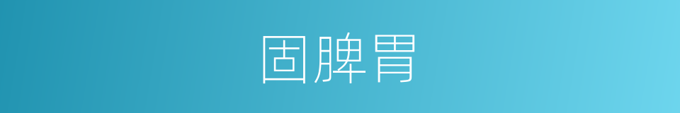 固脾胃的同义词