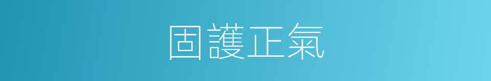 固護正氣的同義詞