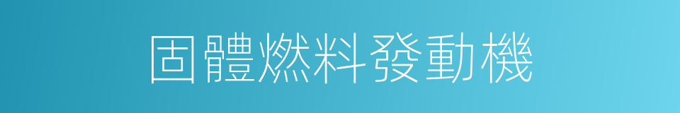 固體燃料發動機的同義詞