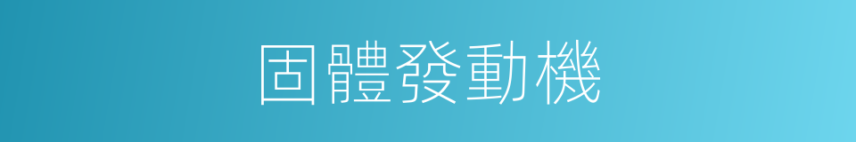 固體發動機的同義詞