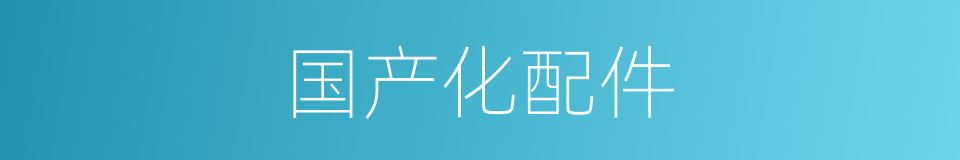 国产化配件的同义词