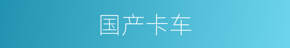 国产卡车的同义词