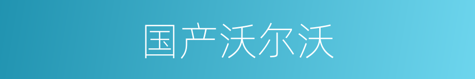 国产沃尔沃的同义词