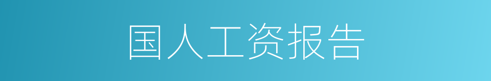 国人工资报告的同义词