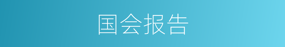 国会报告的同义词