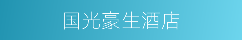 国光豪生酒店的同义词