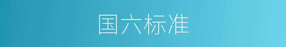 国六标准的同义词
