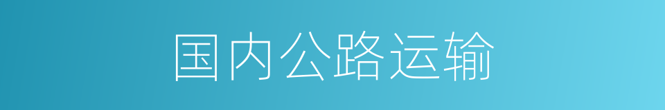 国内公路运输的同义词