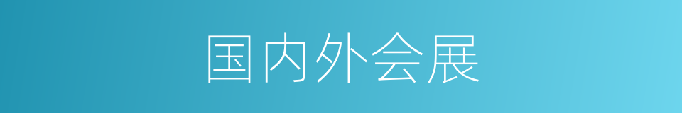 国内外会展的同义词