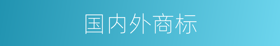 国内外商标的同义词