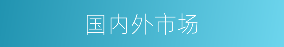 国内外市场的同义词