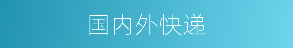 国内外快递的同义词