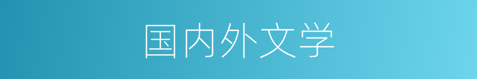 国内外文学的同义词