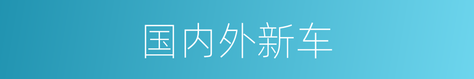 国内外新车的同义词