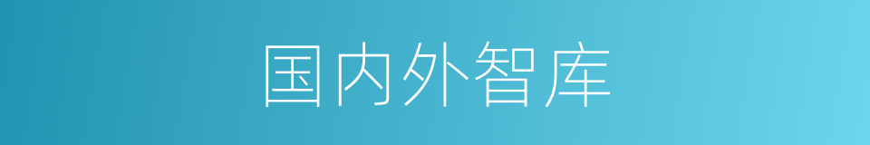 国内外智库的同义词