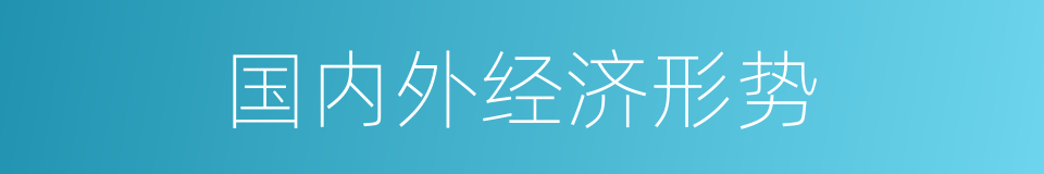 国内外经济形势的同义词