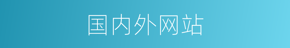 国内外网站的同义词