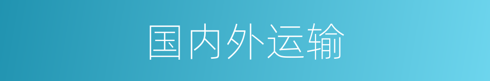 国内外运输的同义词