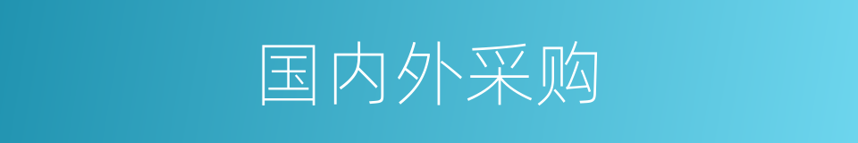 国内外采购的同义词