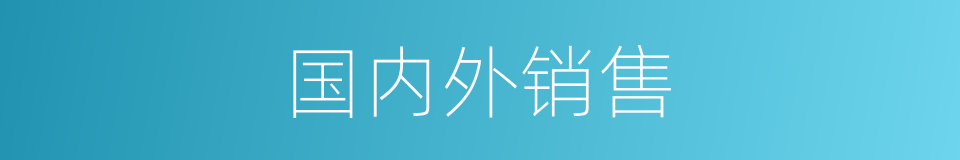 国内外销售的同义词