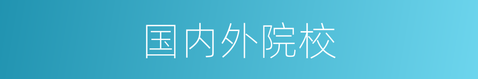 国内外院校的同义词