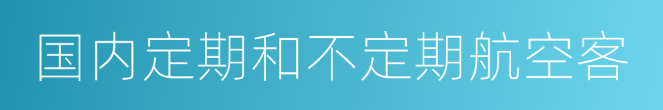 国内定期和不定期航空客的同义词