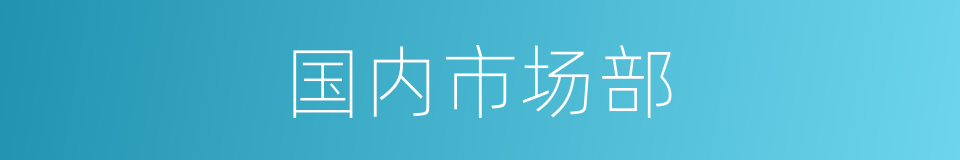 国内市场部的同义词