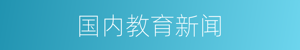 国内教育新闻的同义词