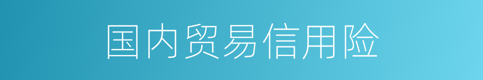 国内贸易信用险的同义词