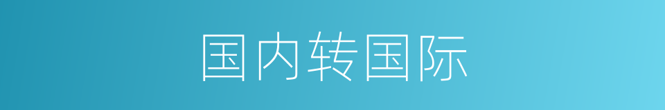 国内转国际的同义词