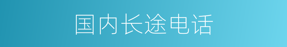 国内长途电话的同义词