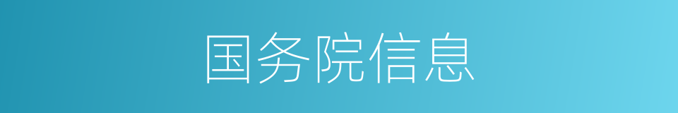 国务院信息的同义词