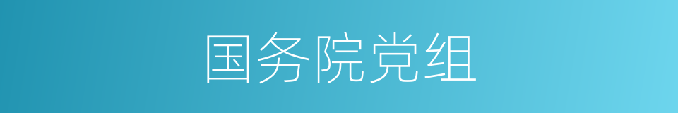 国务院党组的同义词