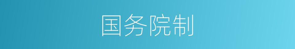 国务院制的同义词