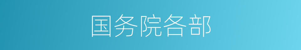 国务院各部的同义词