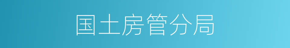 国土房管分局的同义词