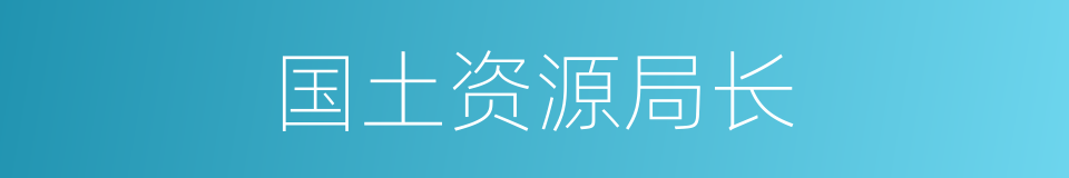 国土资源局长的同义词