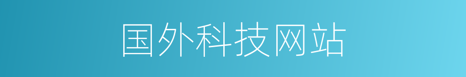 国外科技网站的同义词
