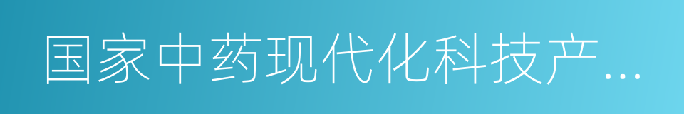 国家中药现代化科技产业基地的同义词