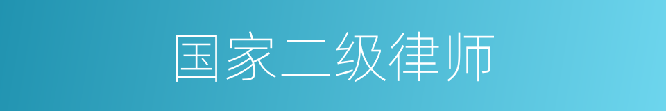 国家二级律师的同义词