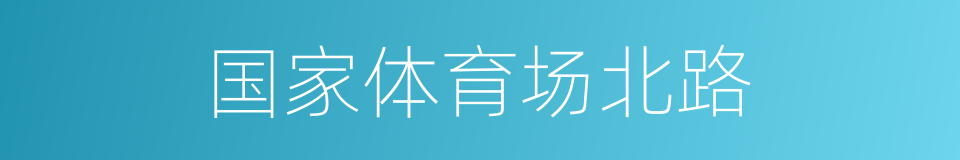 国家体育场北路的同义词